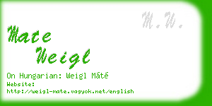 mate weigl business card